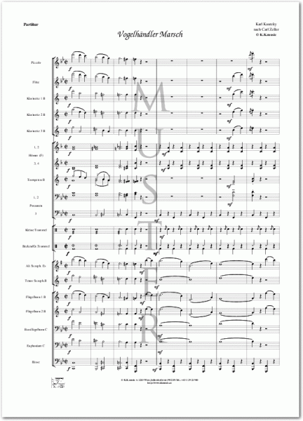 KAUTZKY, Karl - Vogelhändler Marsch (Blasmusik)