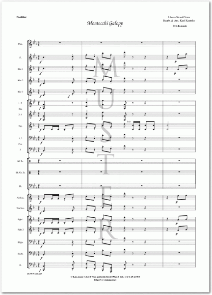 STRAUSS, Johann Vater - Montecchi Galopp (Blasmusik)