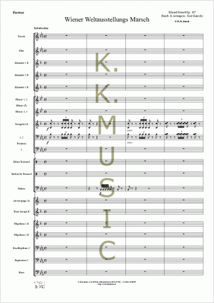 STRAUSS, Eduard - Wiener Weltausstellungs Marsch (Blasmusik)