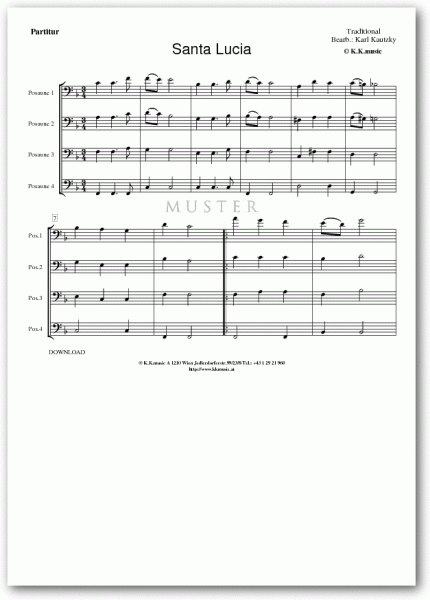 TRADITIONAL - Santa Lucia (Posaunenquartett)
