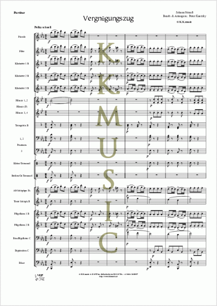 STRAUSS, Johann - Vergnügungszug (Blasmusik)