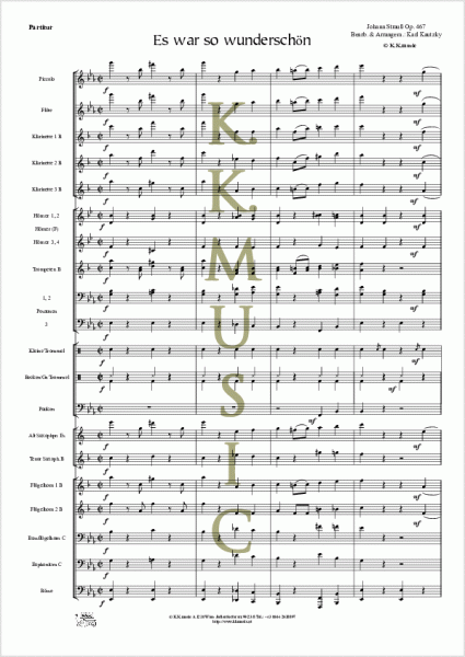 STRAUSS, Johann - Es war so wunderschön (Blasmusik)