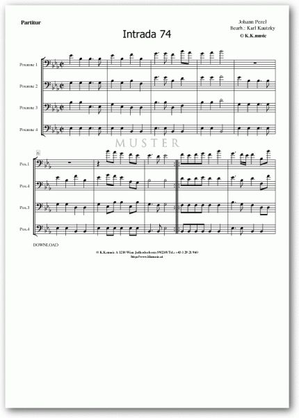 PEZEL, Johann - Intrada 74 (Posaunenquartett)