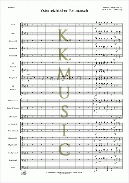 WAGNER, Josef Franz - Österreichischer Postmarsch (Blasmusik)