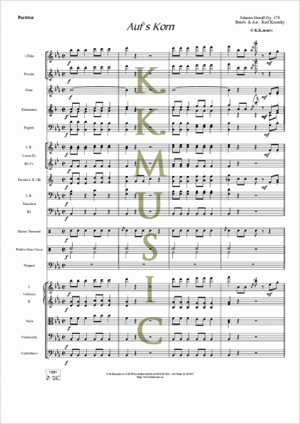 STRAUSS, Johann - Auf´s Korn (Orchester)