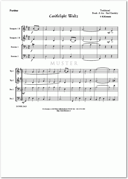 TRADITIONAL - Candlelight Waltz (Blechbläser Quartett)