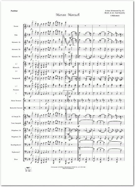 SCHRAMMEL, Johann - Meran Marsch (Blasmusik)