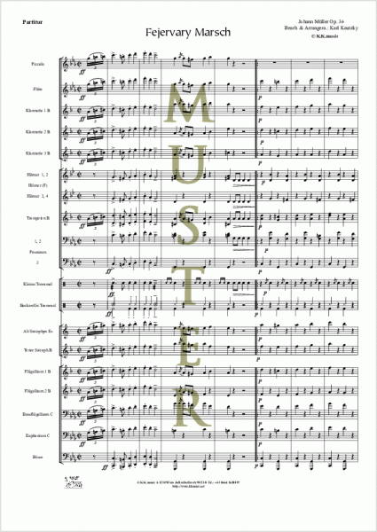 MÜLLER, Johann - Fejervary Marsch (Blasmusik)
