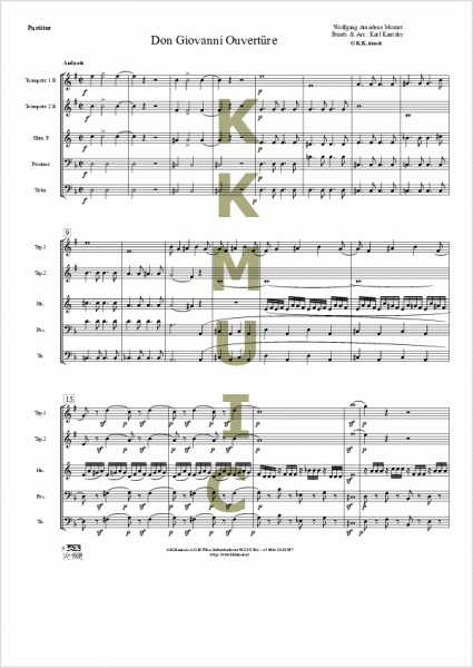 MOZART, Wolfgang Amadeus - Don Giovanni Ouvertüre (Blechbläserquintett)