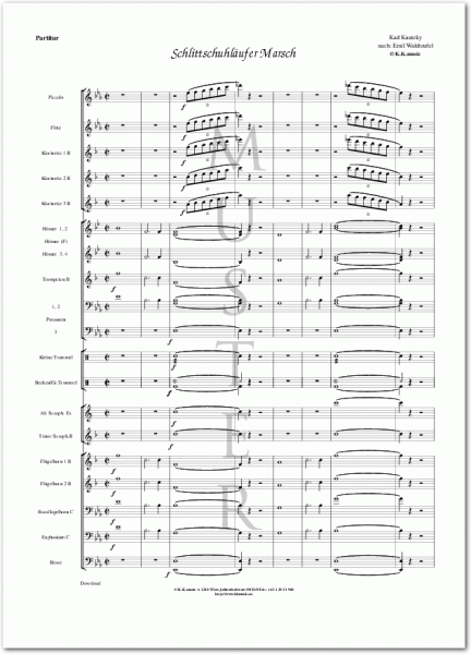 KAUTZKY, Karl - Schlittschuhläufer Marsch (Blasmusik)