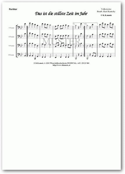 VOLKSWEISE - Das ist die stillste Zeit im Jahr (Posaunenquartett)