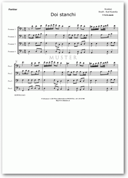 BENDUSI - Doi stanchi (Posaunenquartett)