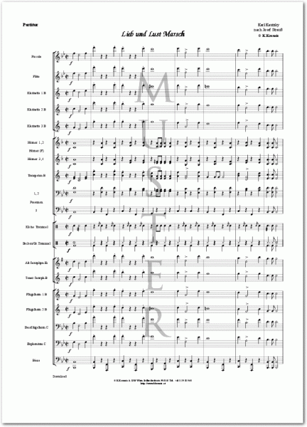KAUTZKY, Karl - Lieb und Lust Marsch (Blasmusik)