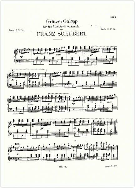 SCHUBERT, Franz - Grätzer Galopp (Klavier)