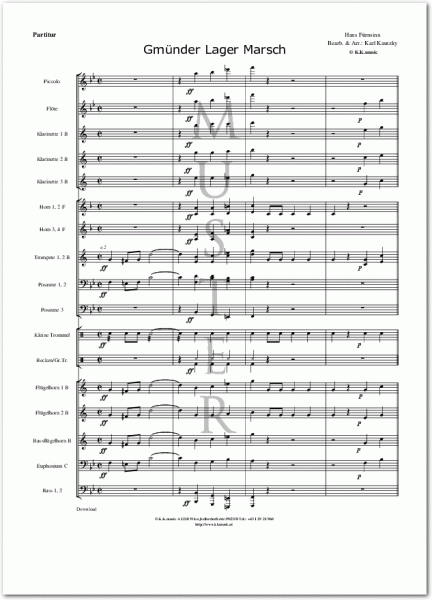 FÜRNSINN, Hans - Gmünder Lagermarsch - Marschbuchformat (Blasmusik)