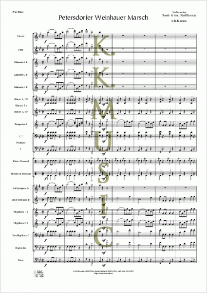 VOLKSWEISE - Petersdorfer Weinhauermarsch (Blasmusik)