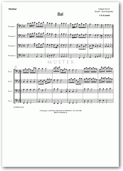 PEZEL, Johann - Bal (Posaunenquartett)