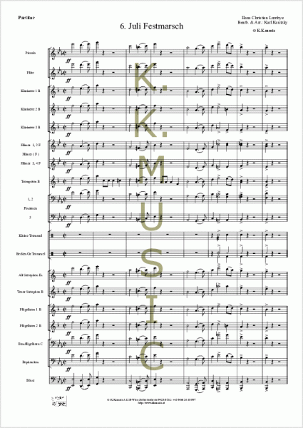 LUMBYE, Hans Christian - 6. Juli Festmarsch (Blasmusik)