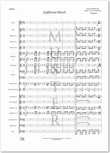 STRAUSS, Johann - Großfürsten Marsch (Blasmusik)