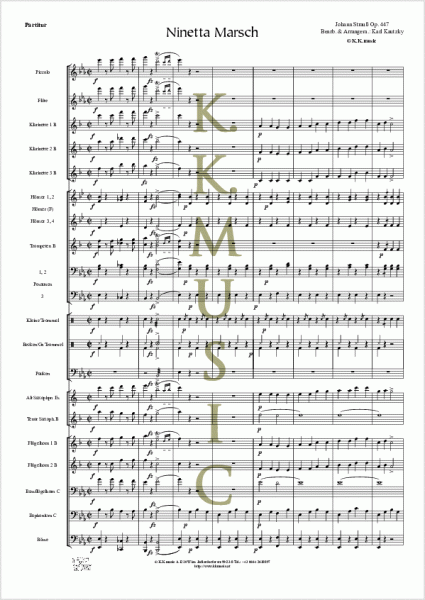 STRAUSS, Johann - Ninetta Marsch (Blasmusik)