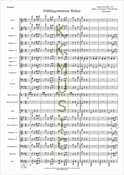 STRAUSS, Johann - Frühlingsstimmen Walzer (Blasmusik)