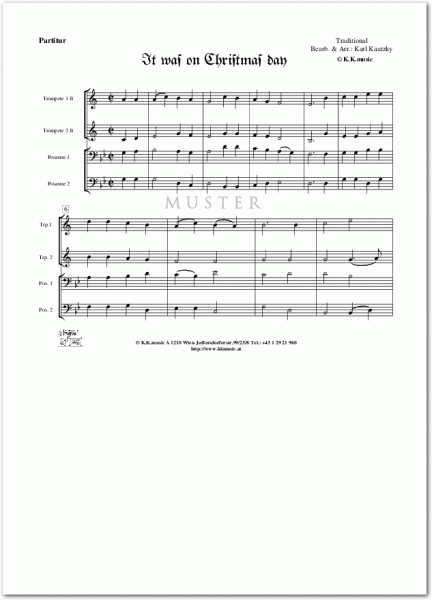 TRADITIONAL - It was on christmas day - Weihnachten (Blechbläser Quartett)