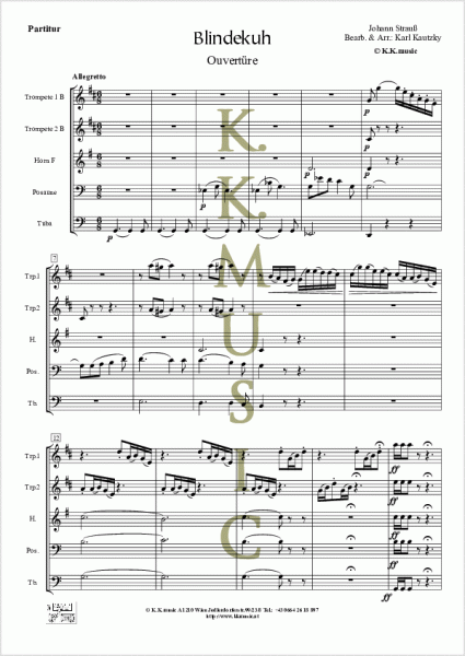 STRAUSS, Johann - Blinde Kuh (Ouvertüre) (Blechbläserquintett)