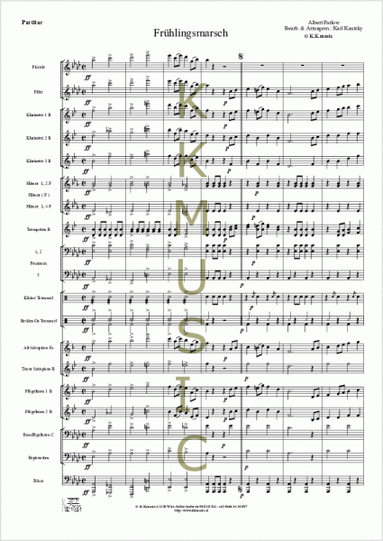 PARLOW, Albert - Frühlinsmarsch (Blasmusik)