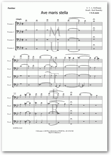 HOFFMANN E. T. A. - Ave maris stella (Posaunenquartett)