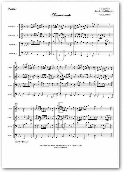 PEZEL, Johann - Turmmusik (Blechbläserquartett)