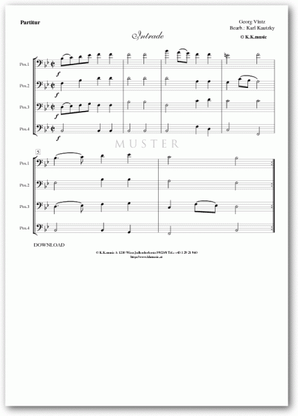 VINTZ, Georg - Intrade (Posaunenquartett)