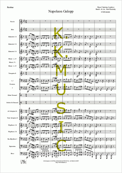 LUMBYE, Hans Christian - Napoleon Galopp (Blasmusik)