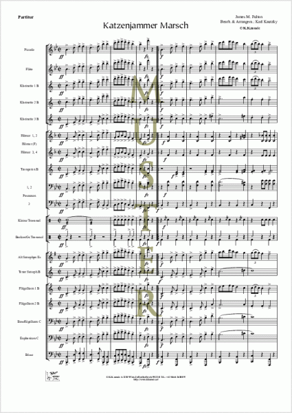FULTON, James M. - Katzenjammer Marsch (Blasmusik)