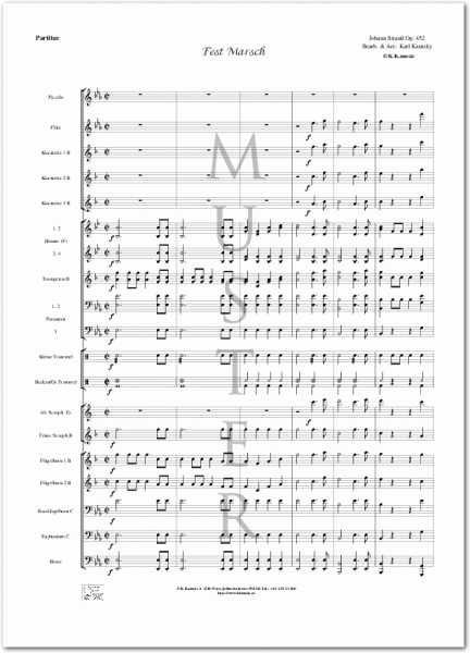STRAUSS, Johann - Fest Marsch Op. 452 (Blasmusik)