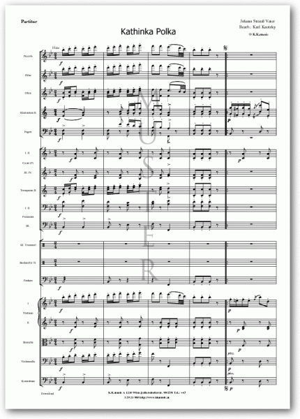 STRAUSS, Johann Vater - Kathinka Polka (Orchester)