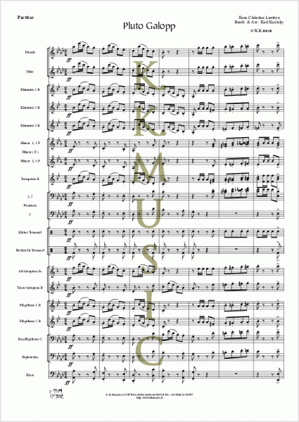 LUMBYE, Hans Christian - Pluto Galopp (Blasmusik)