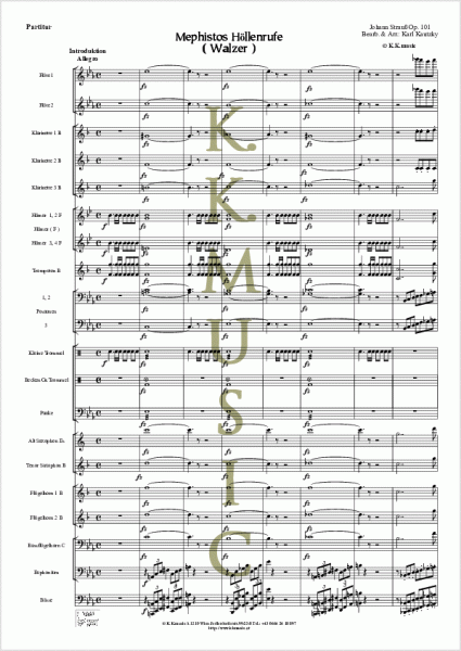 STRAUSS, Johann - Mephistos Höllenrufe (Blasmusik)