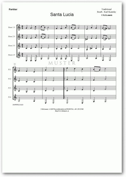 TRADITIONAL - Santa Lucia (Hornquartett)