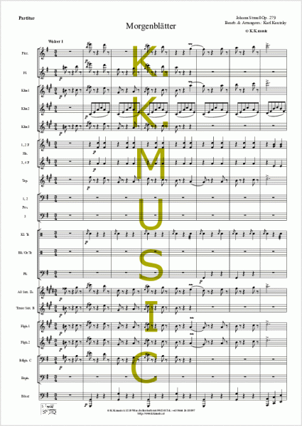 STRAUSS, Johann - Morgenblätter (Blasmusik)