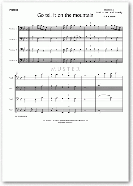 TRADITIONAL - Go tell it on the mountain- Weihnachten (Posaunenquartett)