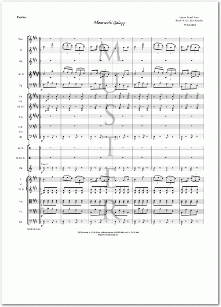 STRAUSS, Johann Vater - Montecchi Galopp (Orchester)