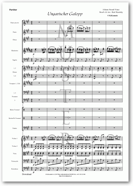 STRAUSS, Johann Vater - Ungarischer Galopp (Orchester)