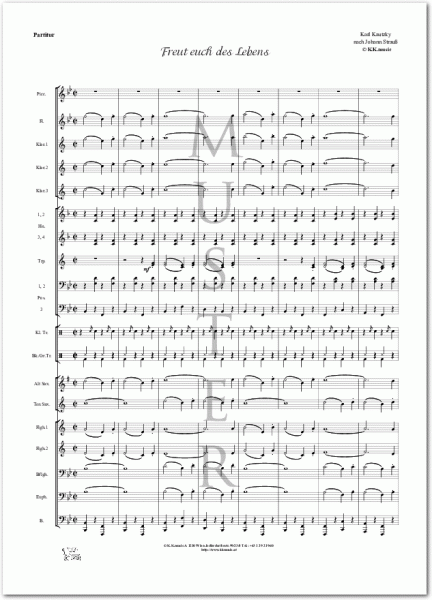 KAUTZKY, Karl - Freut euch des Lebens (Blasmusik)