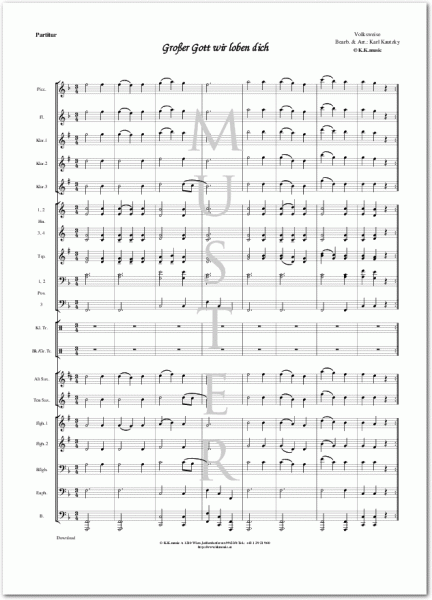 VOLKSWEISE - Großer Gott wir loben dich (Blasmusik)