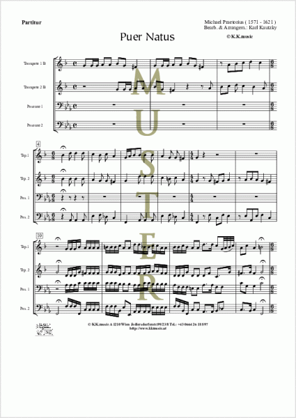 PRAETORIUS, Michael - Puer Natus – Weihnachten (Blechbläser Quartett)