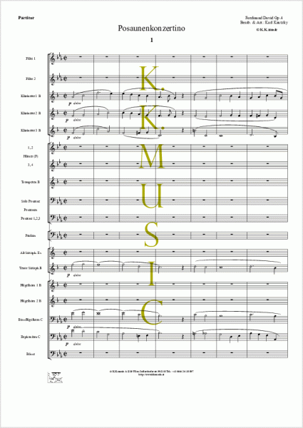 DAVID, Ferdinand - Posaunenkonzertino (Blasmusik)