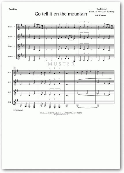 TRADITIONAL - Go tell it on the mountain- Weihnachten (Hornquartett)