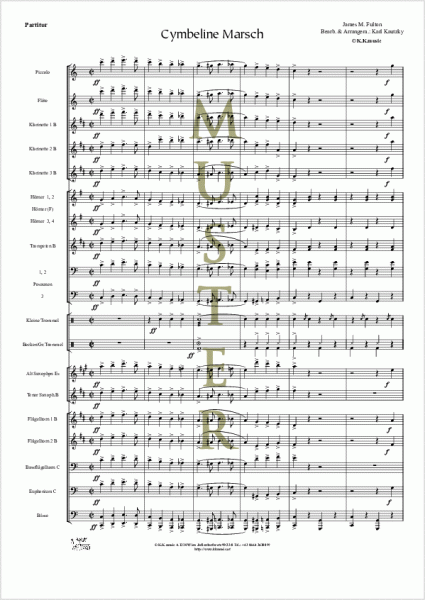 FULTON, James M. - Cymbeline Marsch (Blasmusik)