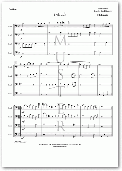 POSCH, Isaac - Intrade (Posaunenquartett)