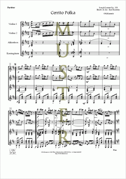 LANNER, Joseph - Cerrito Polka (Schrammelquartett)